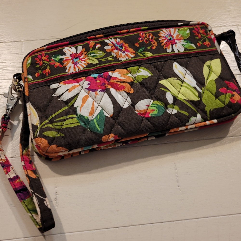 Vera Bradley Floral Quilted Wristlet Wallet Vintage Print